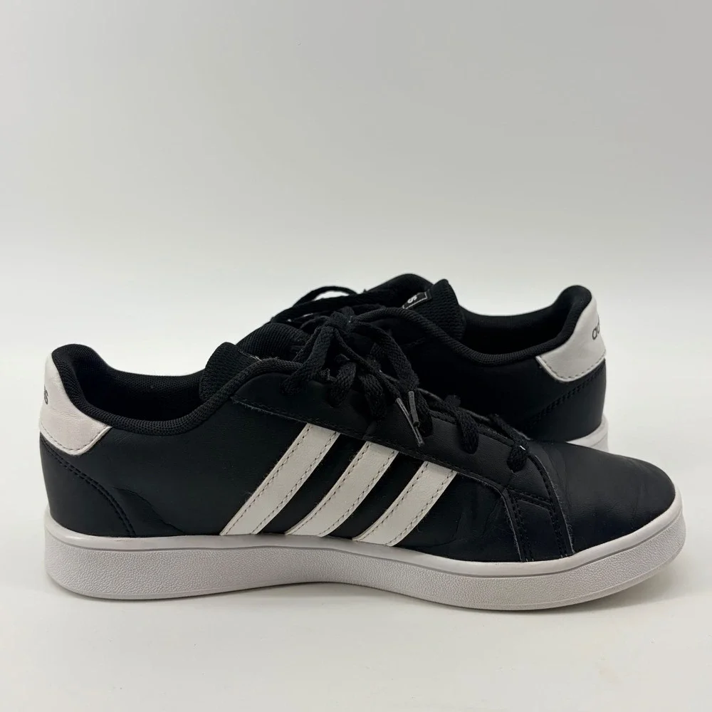 Adidas Grand Court Sneakers Kids 6 Black White EF0102 Low Top Classic Shoes